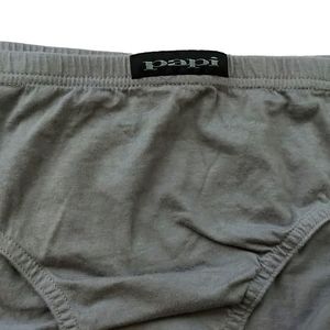 Papi grey brief men's large cotton